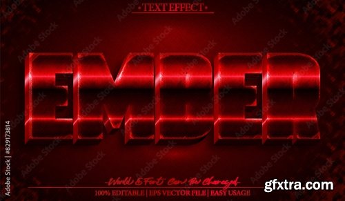 Vector Text Effect Editable Alphabet 17 20xAI