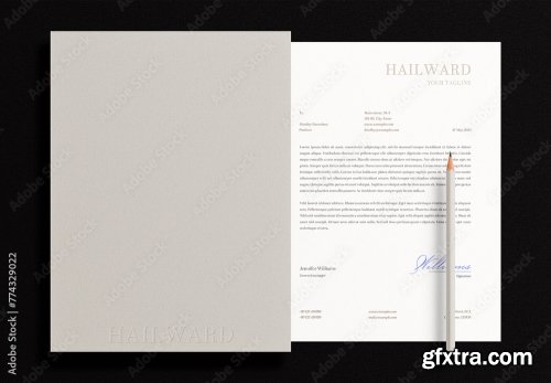 Letterhead Letter Pencil Mockup 10xPSD