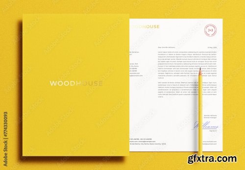 Letterhead Letter Pencil Mockup 10xPSD