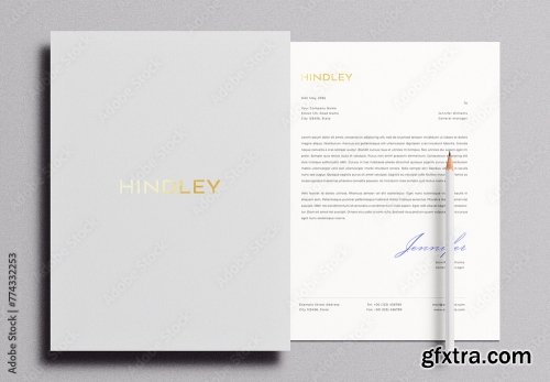 Letterhead Letter Pencil Mockup 10xPSD