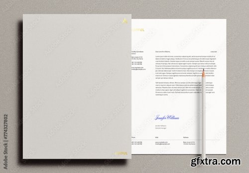 Letterhead Letter Pencil Mockup 10xPSD