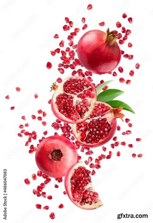 Pomegranate Isolated On A White Background 2 19xJPEG