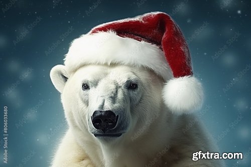 Cheerful Polar Bear Christmas Edition 20xJPEG