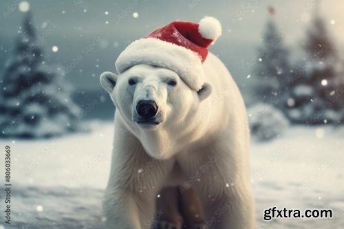 Cheerful Polar Bear Christmas Edition 20xJPEG