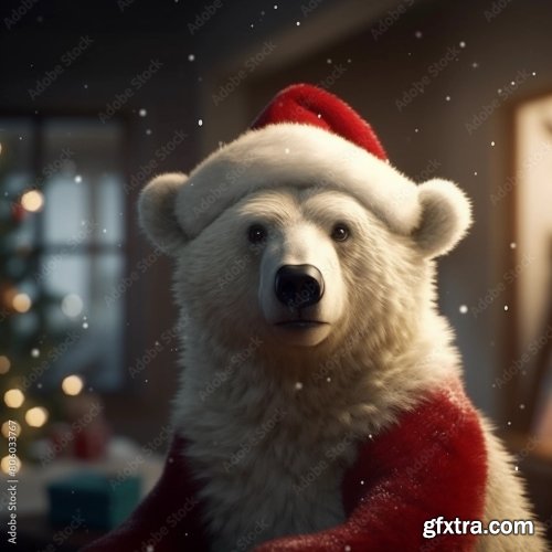 Cheerful Polar Bear Christmas Edition 20xJPEG