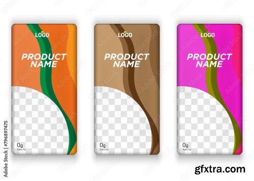 Cement Bag And Chocolate Bar Label Design 16xAI