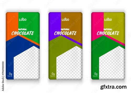 Cement Bag And Chocolate Bar Label Design 16xAI