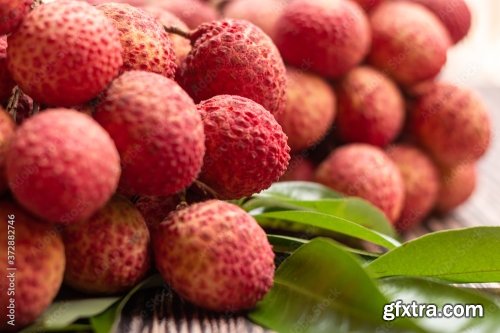 Fresh Red Lychee Fruits 10xJPEG