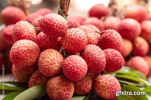 Fresh Red Lychee Fruits 10xJPEG