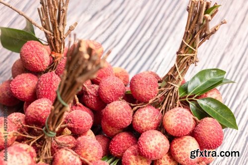 Fresh Red Lychee Fruits 10xJPEG