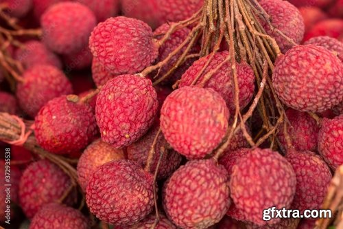 Fresh Red Lychee Fruits 10xJPEG