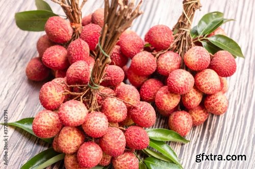 Fresh Red Lychee Fruits 10xJPEG