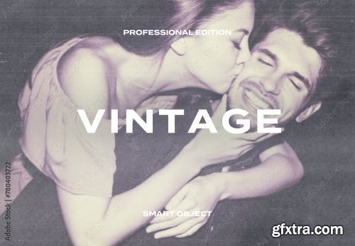 Vintage Photo Effect Mockup 2 10xPSD