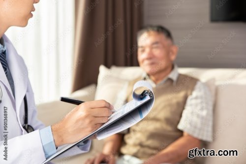 Asian Old Man Is Having Doctor Meeting 6xJPEG