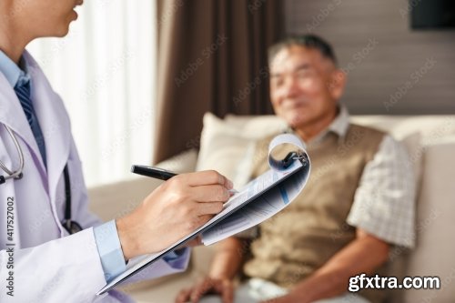 Asian Old Man Is Having Doctor Meeting 6xJPEG