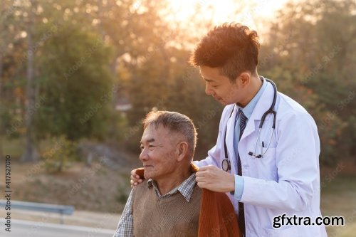 Asian Old Man Is Having Doctor Meeting 6xJPEG