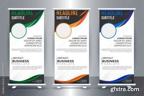 Business Roll Up Stand Banner Template 17xAI