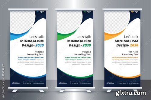 Business Roll Up Stand Banner Template 17xAI