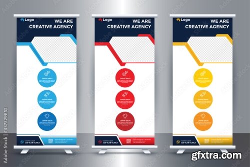 Business Roll Up Stand Banner Template 17xAI