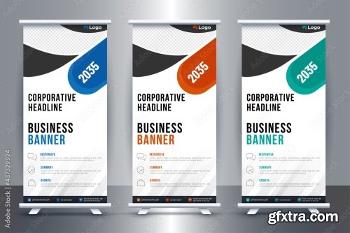 Business Roll Up Stand Banner Template 17xAI