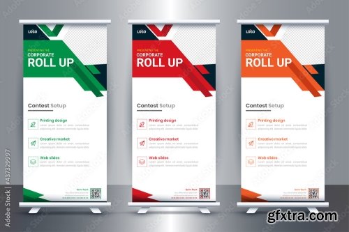 Business Roll Up Stand Banner Template 17xAI