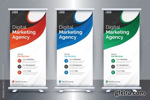 Business Roll Up Stand Banner Template 17xAI