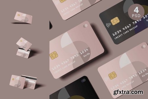 Credit Card Mockup Collections 15xPSD