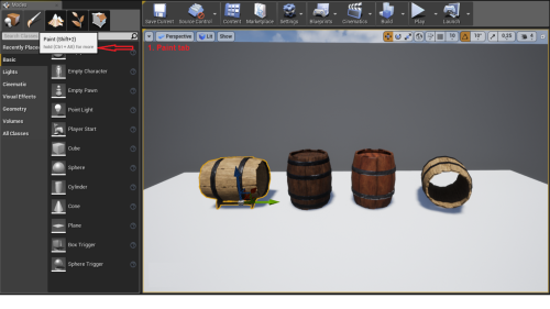 UnrealEngine - Wooden props: barrels, boxes, tubes and buckets