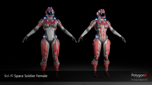 UnrealEngine - Sci Fi Space Soldier Female