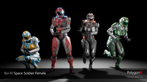 UnrealEngine - Sci Fi Space Soldier Female