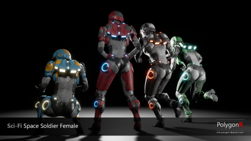 UnrealEngine - Sci Fi Space Soldier Female