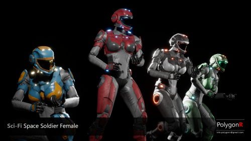 UnrealEngine - Sci Fi Space Soldier Female