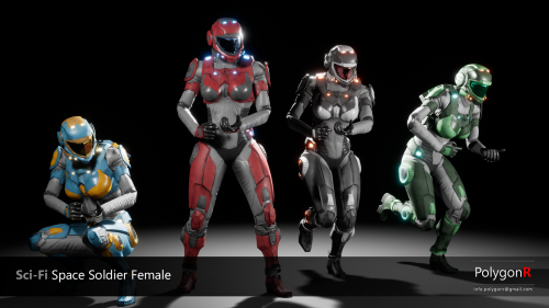 UnrealEngine - Sci Fi Space Soldier Female