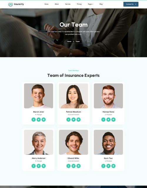 Insurerity | Insurance Agency PSD Template