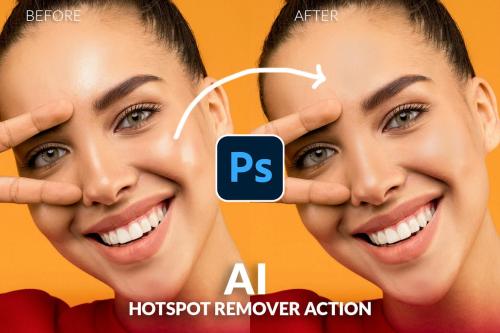 Hotspot remover AI Photoshop Skin retouch action