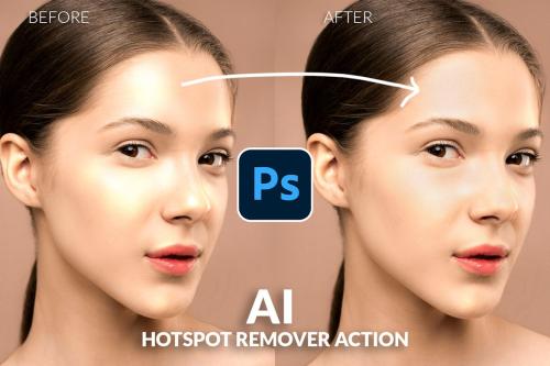 Hotspot remover AI Photoshop Skin retouch action