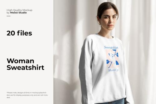 Woman Sweatshirt Mockup Bundle