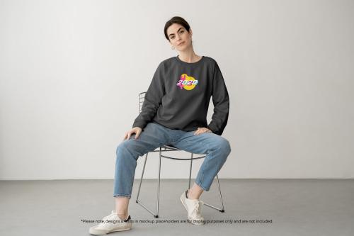 Woman Sweatshirt Mockup Bundle