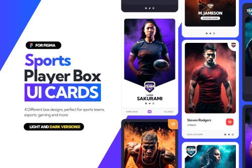 Sports Player Cards - UI Cards for Figma