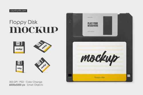 Floppy Disk Mockup Set