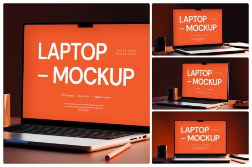 Realistic Laptop Mockup