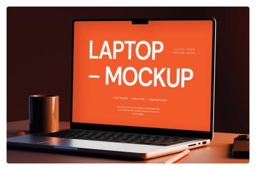 Realistic Laptop Mockup