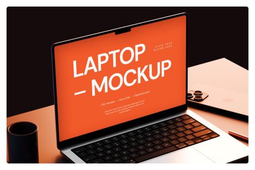 Realistic Laptop Mockup