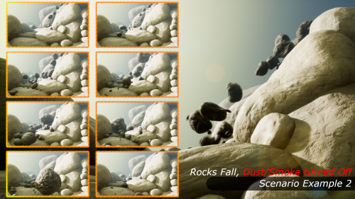 UnrealEngine - Rock Fall Niagara with Sound