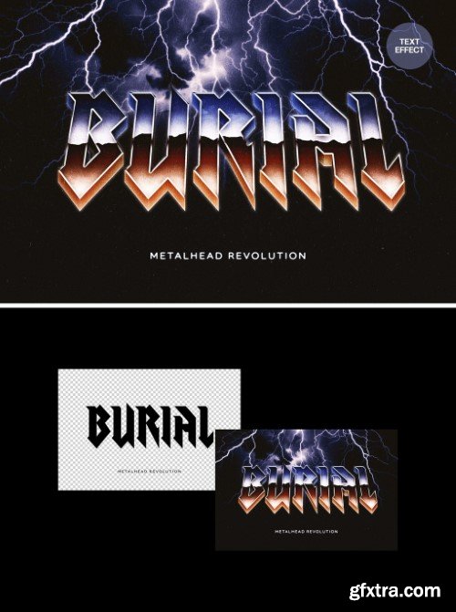 Metalhead Text Effect Mockup