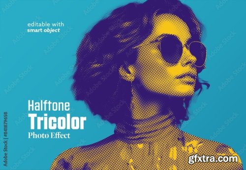 Halftone Photo Effect Mockup 6xPSD