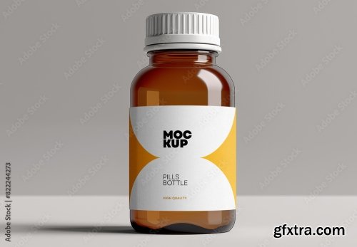 Pills Bottle Mockup 5xPSD