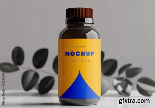 Pills Bottle Mockup 5xPSD