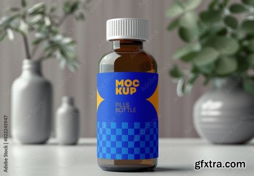 Pills Bottle Mockup 5xPSD