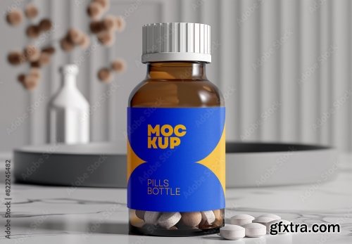 Pills Bottle Mockup 5xPSD